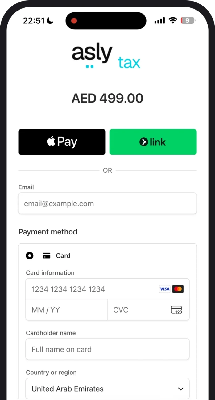 asly tax step 04 — Pay, and it is done